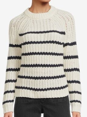 Tommy Bahama Zoe Cotton Striped Crewneck Sweater NWT M